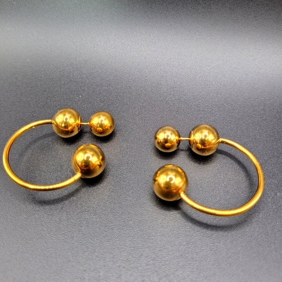 High ball gold Hoops by Lavender Blue Soul - Picture 3 of 7